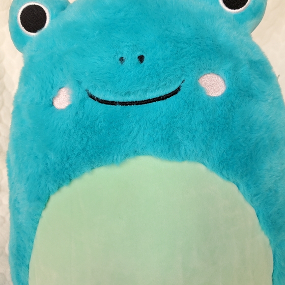 Ludwig the Teal Frog Fuzzamallow Squishmallow 12 Inch BNWT - Picture 6 of 7